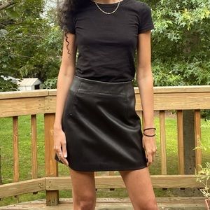 H&M Faux Leather Skirt